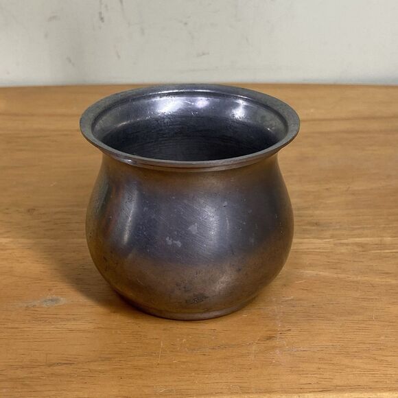 Vtg WEB Pewter 3-inch Creamer & Covered Sugar Serving Set #1137 Rustic Elegance - Picture 11 of 16